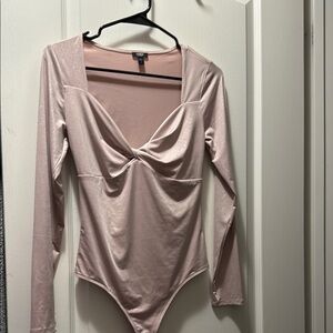 Express Pink Long Sleeve Bodysuit